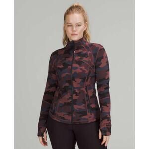 EUC Lululemon Define Jacket Luon Heritage 365 Camo Smoky Red Night Sea - Sz 4